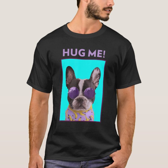 Mops-Welpe mit Schattenrofarbe T-Shirt (Vorderseite)