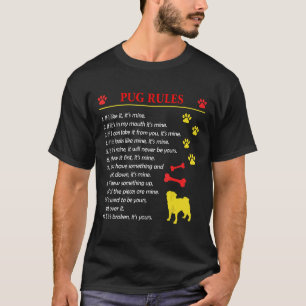 Mops Welpe Niedlich Lustig New0 Regeln Liebhaber G T-Shirt