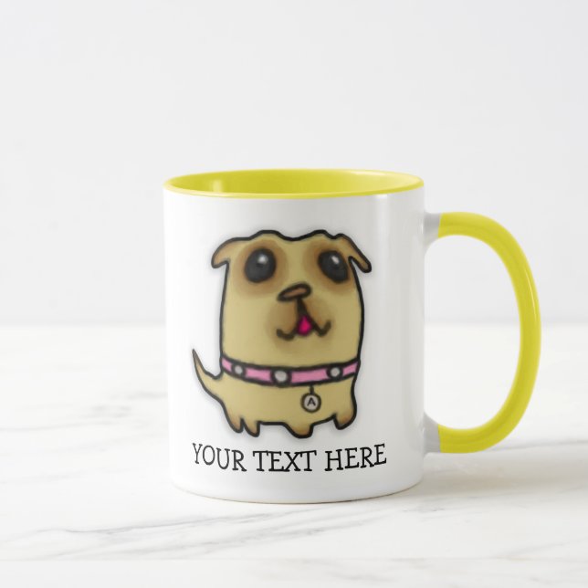Mops Welpe Tasse (Rechts)