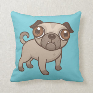 Mops-Welpen-Cartoon Kissen