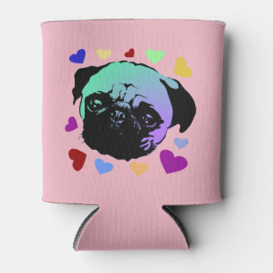 Mops Welpen Hund Liebe Herz Dosenkühler