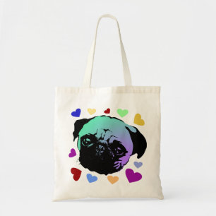 Mops Welpen Hund Liebe Herz Tragetasche