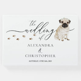 Mops Welpentier Hochzeitskalligrafie Gästebuch