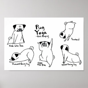 Mops Yoga Poster