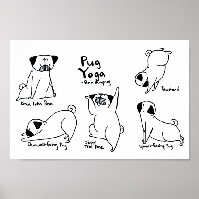 Mops Yoga Poster (Vorne)