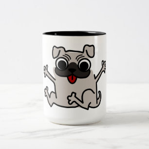 Mops Zweifarbige Tasse