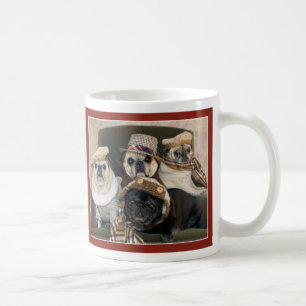 Möpse in der karierten Mops-Tasse durch Möpse un Kaffeetasse
