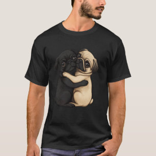 Möpse umarmen süßen Hundeliebhaber T-Shirt