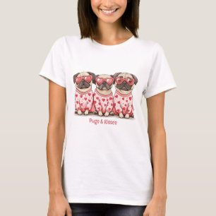 Möpse und Küsse Valentinstag Möpse T-Shirt
