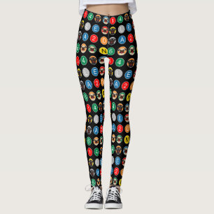 Möpse und New- York Cityzug-Linien Muster Leggings