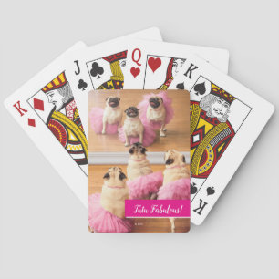 Möpsen Ballerina in Tutus Spielkarten