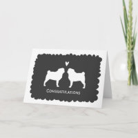 Möpsen Hochzeit Glückwunsch Dog Neuvermählte Glück