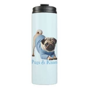 Möpsen & Kisses: Adorable Mops-Themed Design Thermosbecher