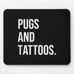 Möpsen und Besitzer des Mops Tattoos Hund in Lover Mousepad