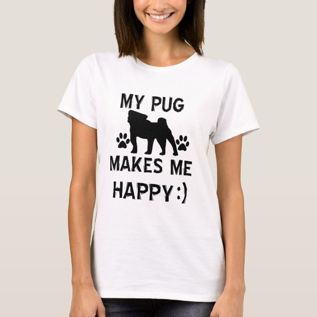 Mopsgeschenkeinzelteile T-Shirt (Vorderseite)