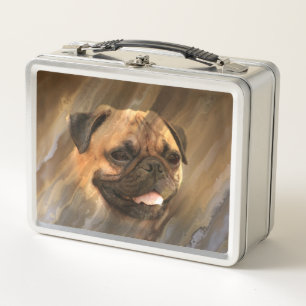 Mopsgesicht Metall Lunch Box