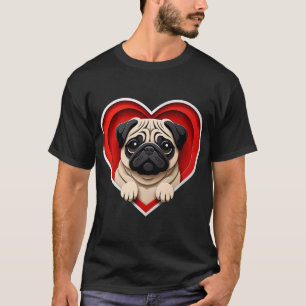 Mopsherz Süßer Welpe Hundeliebhaber Tierheim oder  T-Shirt