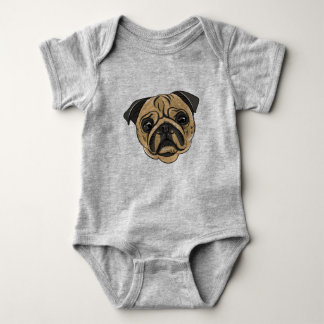 Mopshund Baby Strampler