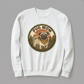 Mopskopf-Crewneck für Mops-Mamas - Geschenk für si Sweatshirt