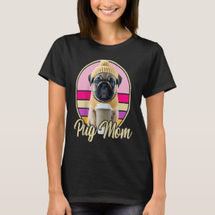 Mopskostüm für Mütter Retro-Shirt für Hundebesitze T-Shirt
