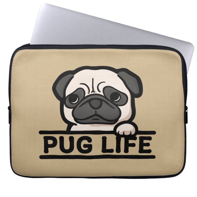 MOPSLLEBEN – für Hardcore-Mops-Fans Laptopschutzhülle (Vorderseite)
