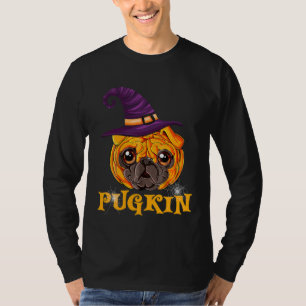 Mopsmops-Gesicht Kürbis Halloween Thanksgiving Mop T-Shirt