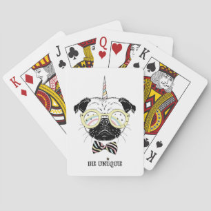 MopsUnicorn   ist einzigartig Spielkarten