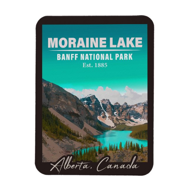 Moraine Lake Alberta Canada Banff National Park Magnet (Vertikal)