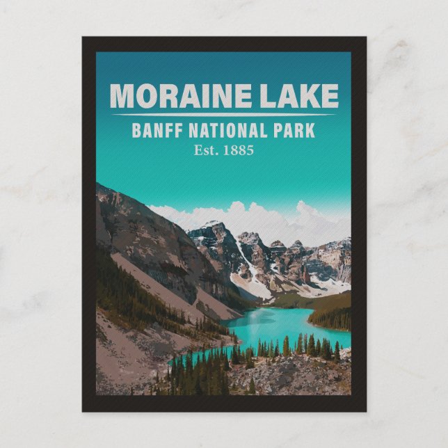 Moraine Lake Alberta Canada Banff National Park Postkarte (Vorderseite)