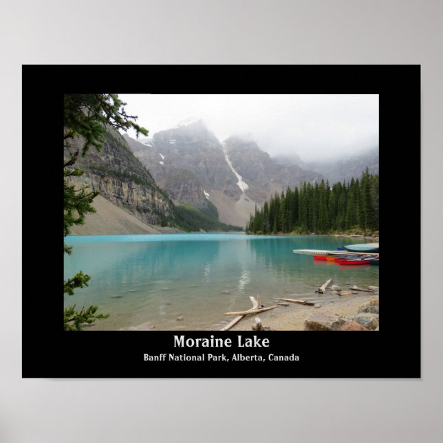 Moraine Lake, Alberta, Kanada Landschaftsdesign Po Poster (Vorne)