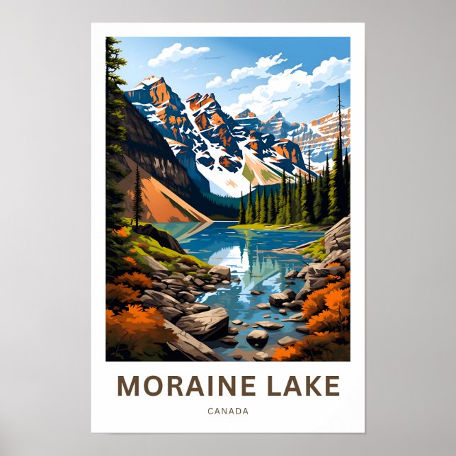 Moraine Lake Canada Travel Print Poster (Vorne)