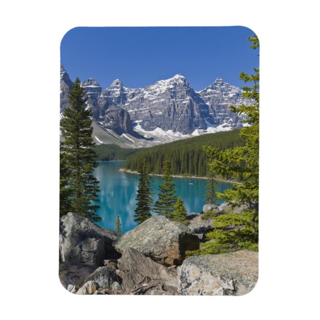 Moraine Lake, Canadian Rockies, Alberta, Kanada Magnet (Vertikal)