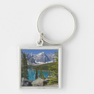 Moraine Lake, Canadian Rockies, Alberta, Kanada Schlüsselanhänger