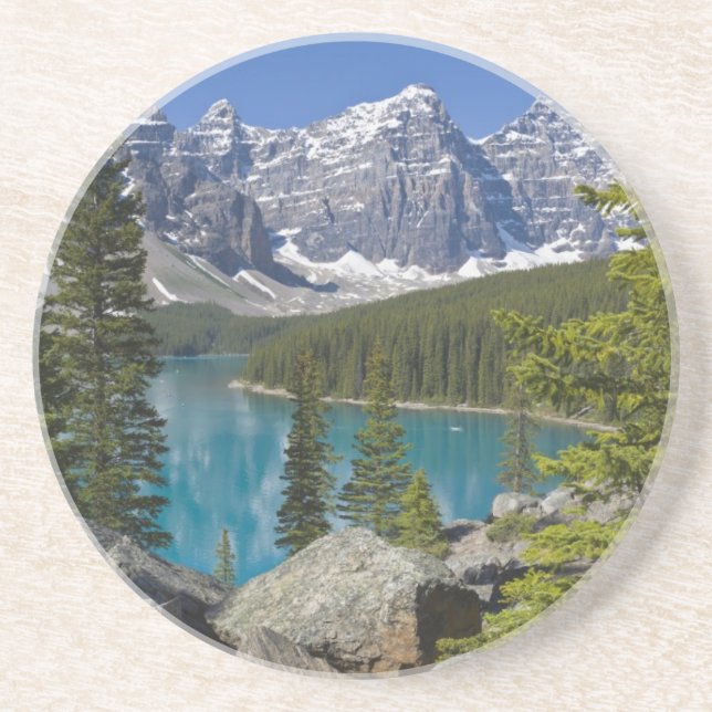 Moraine Lake, Canadian Rockies, Alberta, Kanada Untersetzer (Vorne)