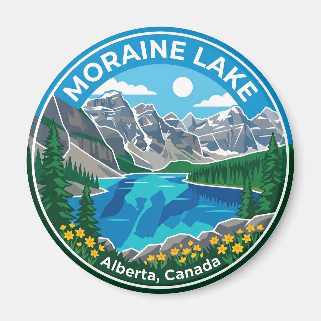 Moraine Lake Kanada Magnet (Vorne)
