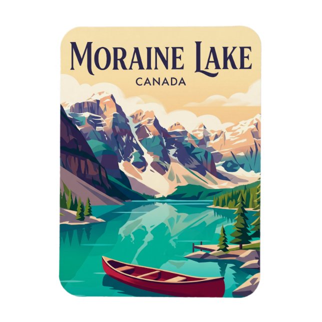 Moraine Lake Kanada Magnet (Vertikal)