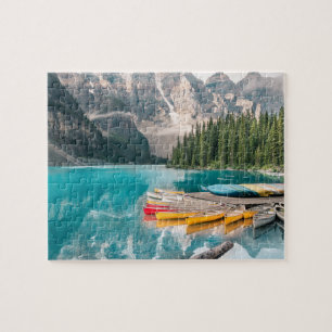 Moraine Lake Kanus Banff Kanada Reflexionen
