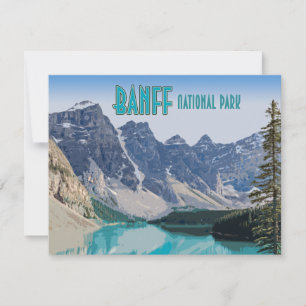 Moraine Lake Parc national Banff Carte Plat Canada