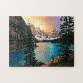Moraine Lake Sunset Jigsaw Puzzle