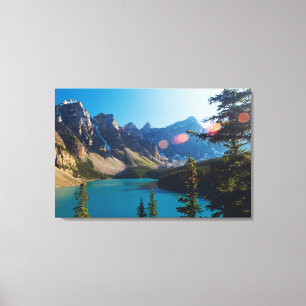 Moraine See des Sommer-Sonnenuntergang- , Kanada Leinwanddruck