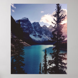 Moraine Sunset Poster