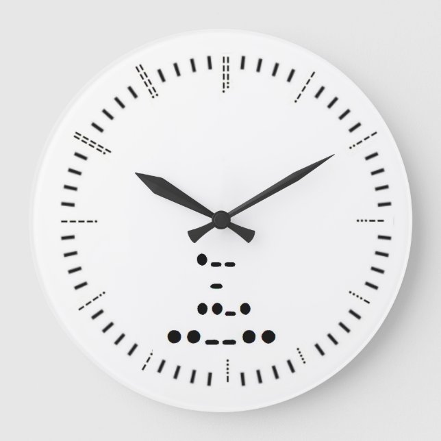 Moral Code Wall Clock Große Wanduhr (Vorderseite)
