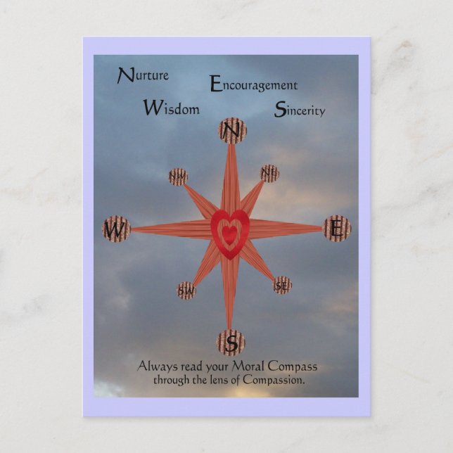 Moral Compass Postkarte (Vorderseite)