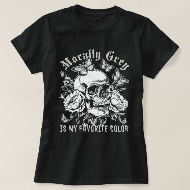 Moral grau ist mein Lieblingsfarbbuch T-Shirt (Design vorne)