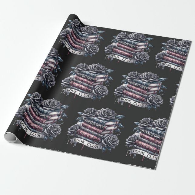 Moral Gray Book Club Wrapping-Geschenkpapier Geschenkpapier (Ungerollt)