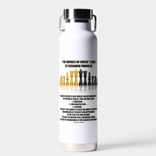 Morale des Schachs Benjamin Franklin Reflektives S Trinkflasche