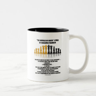 Morale des Schachs Benjamin Franklin Reflektives S Zweifarbige Tasse