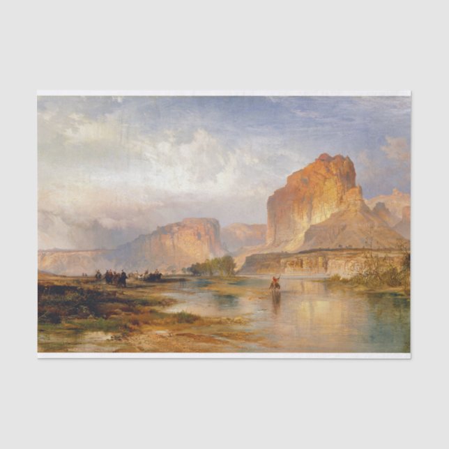 Moran Cliffs of Green River Painting Seidenpapier (Vorderseite)