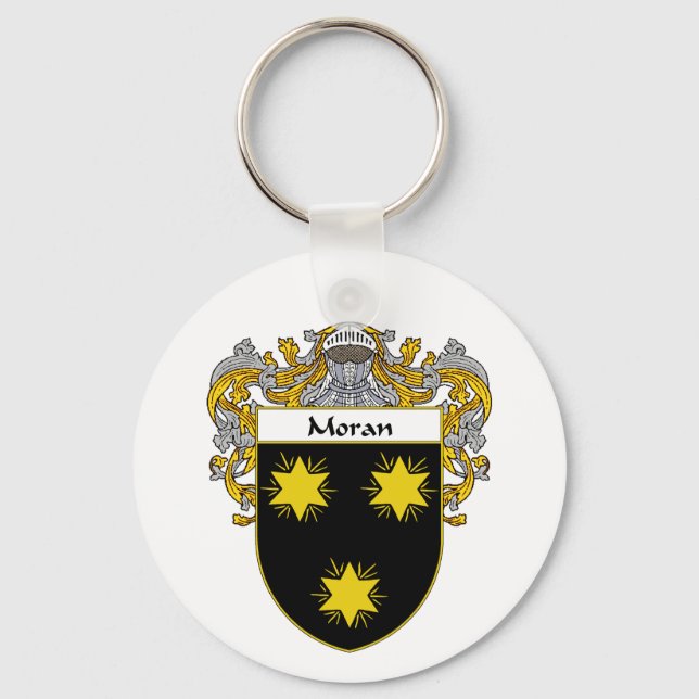 Moran Coat of Arms (Mantled) Schlüsselanhänger (Vorderseite)