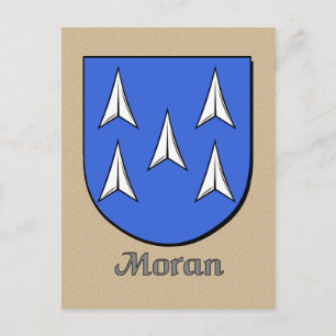 Moran Family Heraldic Shield Postkarte